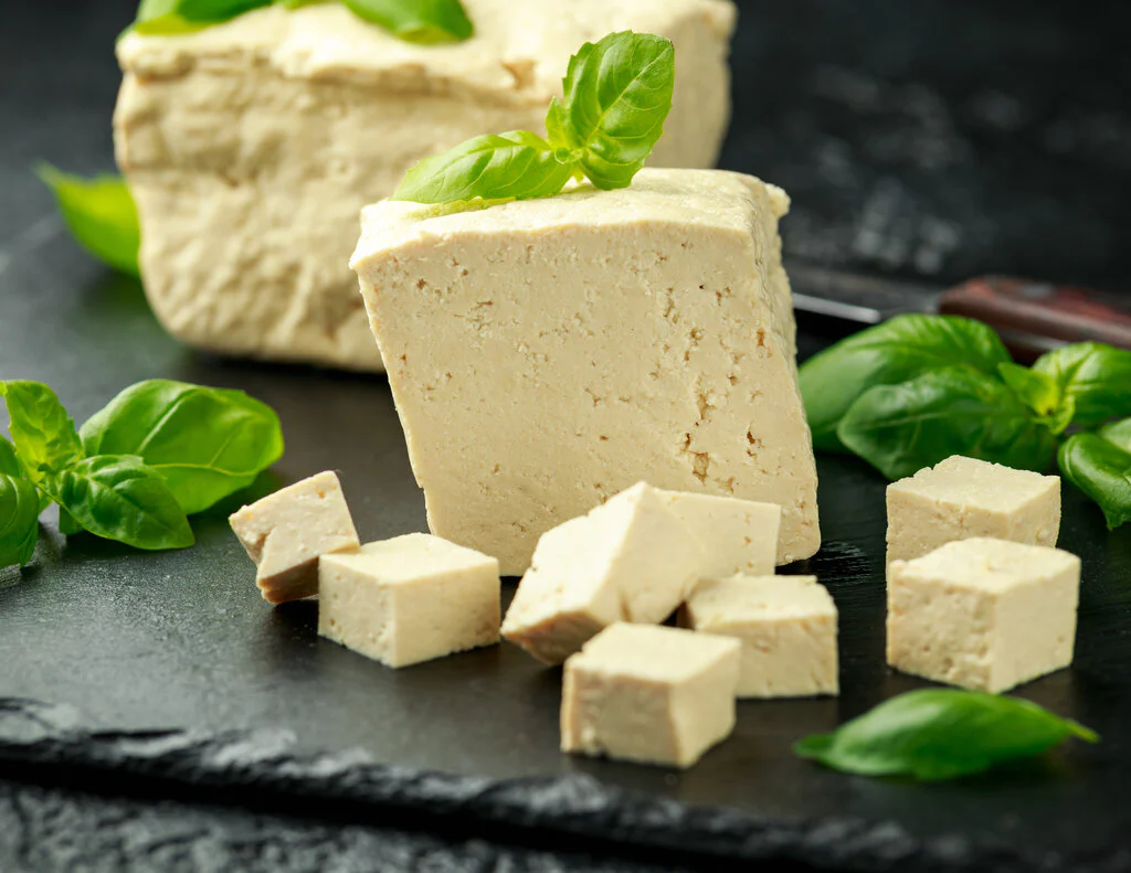 Tofu cheese is a source of vitamins, amino acids and protein